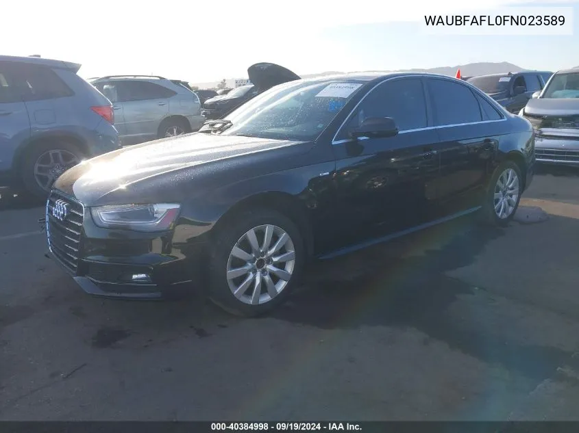 2015 Audi A4 2.0T Premium VIN: WAUBFAFL0FN023589 Lot: 40384998