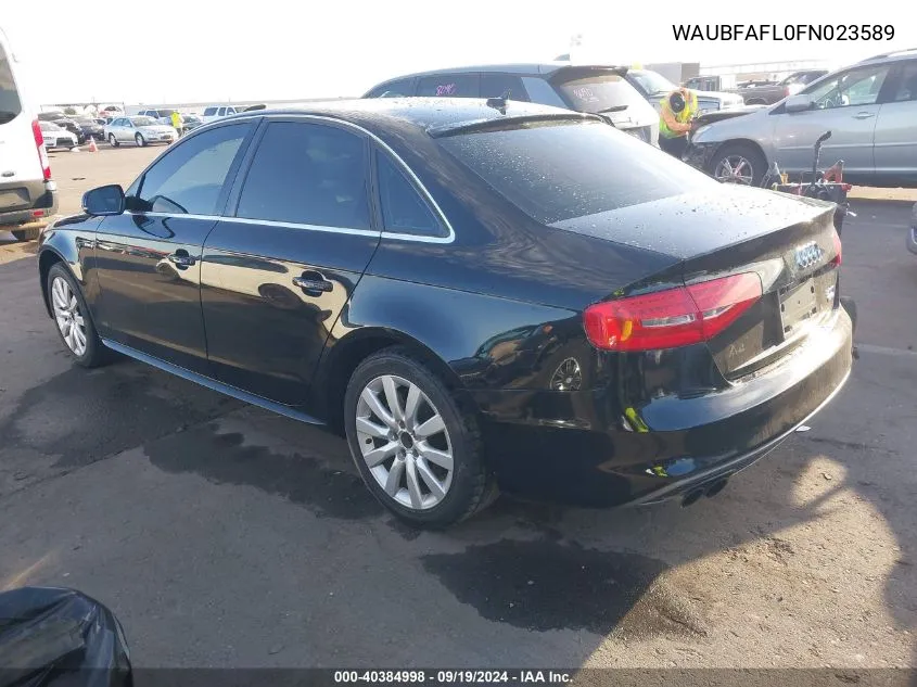 2015 Audi A4 2.0T Premium VIN: WAUBFAFL0FN023589 Lot: 40384998