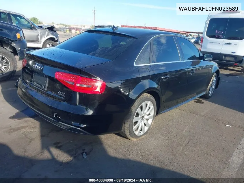 WAUBFAFL0FN023589 2015 Audi A4 2.0T Premium