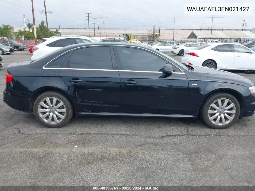 2015 Audi A4 2.0T Premium VIN: WAUAFAFL3FN021427 Lot: 40396761