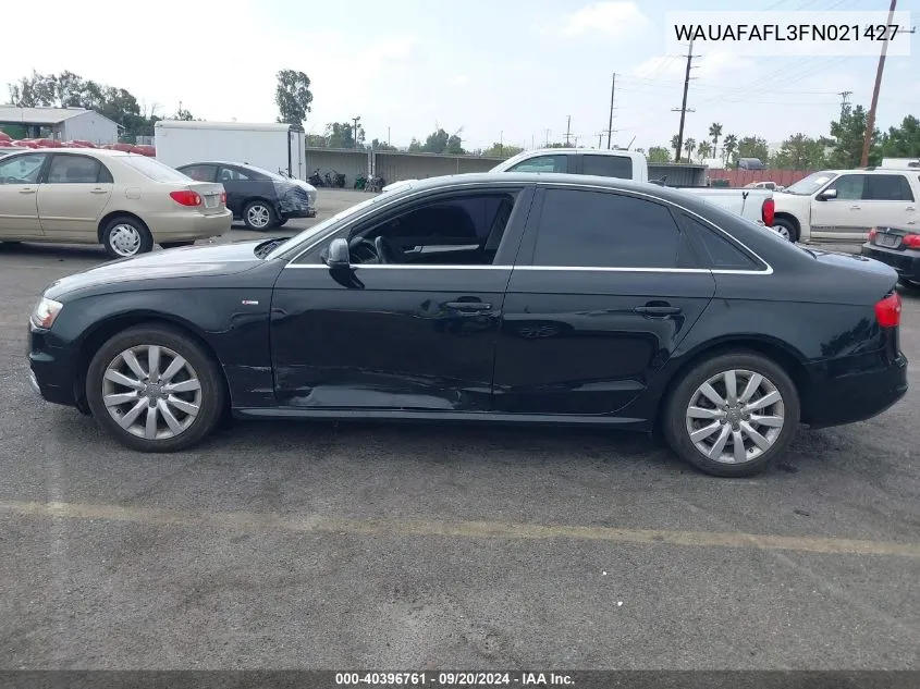 2015 Audi A4 2.0T Premium VIN: WAUAFAFL3FN021427 Lot: 40396761