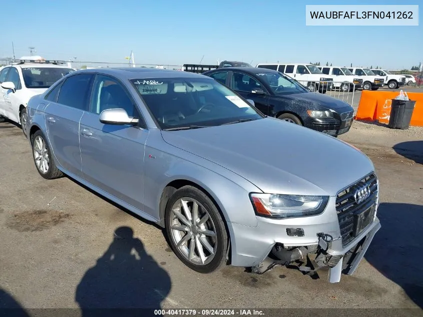 2015 Audi A4 Premium VIN: WAUBFAFL3FN041262 Lot: 40417379