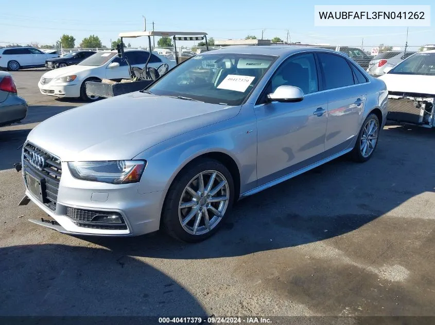 2015 Audi A4 Premium VIN: WAUBFAFL3FN041262 Lot: 40417379