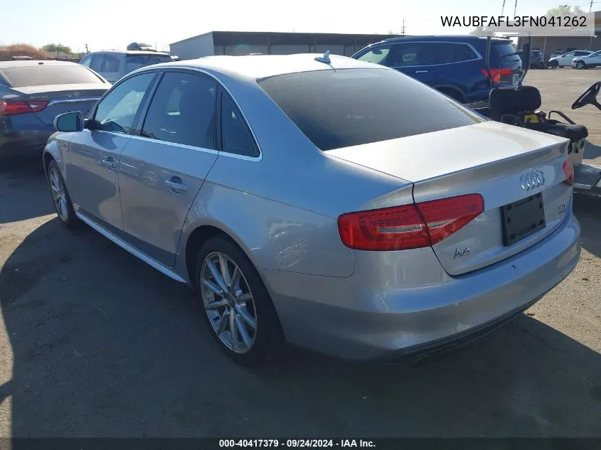 2015 Audi A4 Premium VIN: WAUBFAFL3FN041262 Lot: 40417379