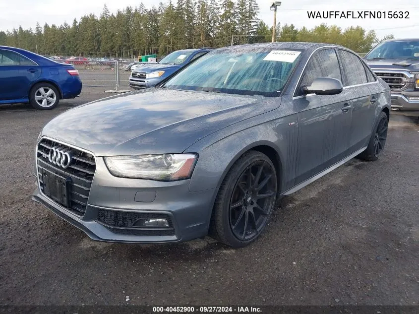 2015 Audi A4 2.0T Premium VIN: WAUFFAFLXFN015632 Lot: 40452900