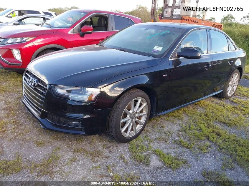 2015 Audi A4 2.0T Premium VIN: WAUFFAFL8FN002765 Lot: 40494019