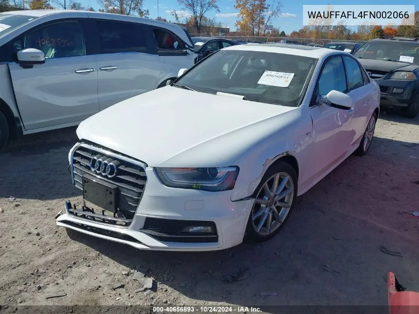 2015 Audi A4 2.0T Premium VIN: WAUFFAFL4FN002066 Lot: 40656893