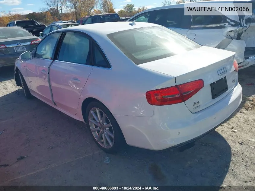 2015 Audi A4 2.0T Premium VIN: WAUFFAFL4FN002066 Lot: 40656893