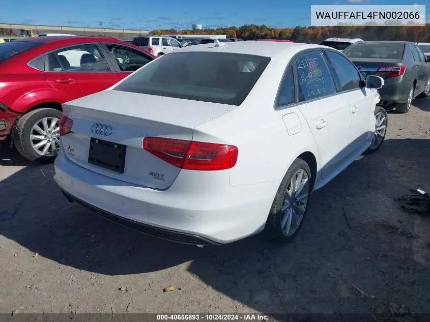 2015 Audi A4 2.0T Premium VIN: WAUFFAFL4FN002066 Lot: 40656893