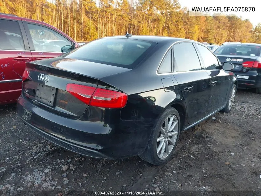 2015 Audi A4 2.0T Premium VIN: WAUAFAFL5FA075870 Lot: 40762323