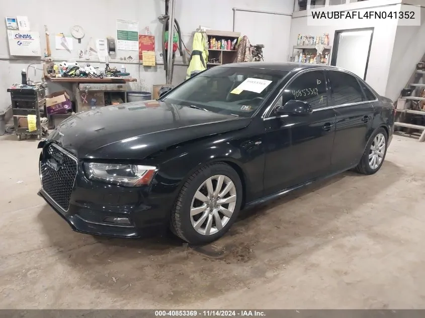 2015 Audi A4 2.0T Premium VIN: WAUBFAFL4FN041352 Lot: 40853369