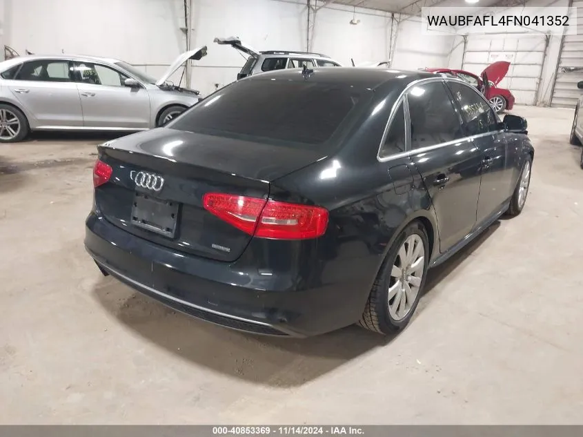 2015 Audi A4 2.0T Premium VIN: WAUBFAFL4FN041352 Lot: 40853369