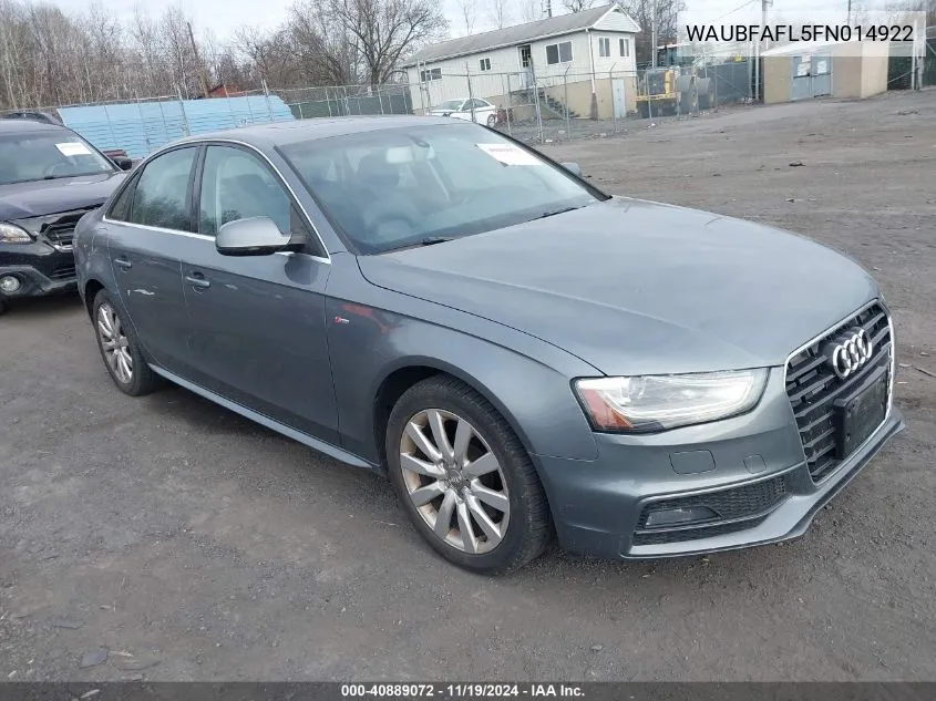 2015 Audi A4 2.0T Premium VIN: WAUBFAFL5FN014922 Lot: 40889072