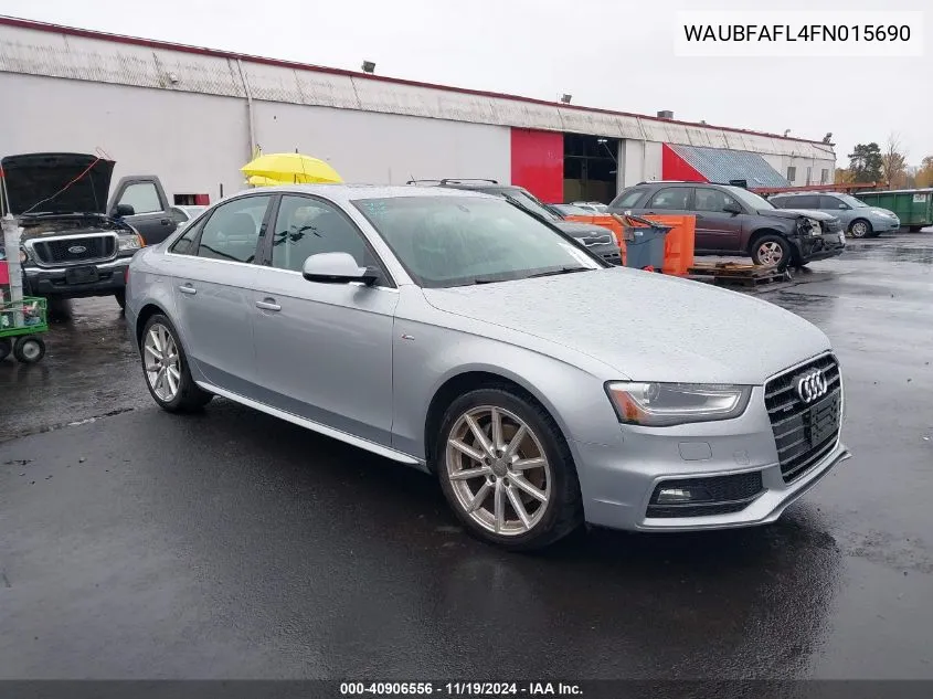 2015 Audi A4 2.0T Premium VIN: WAUBFAFL4FN015690 Lot: 40906556