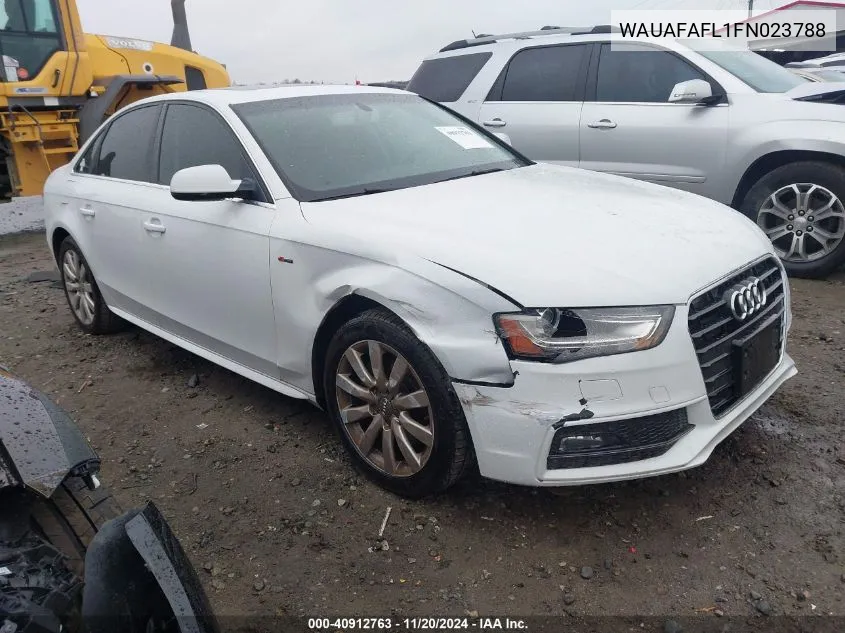 2015 Audi A4 2.0T Premium VIN: WAUAFAFL1FN023788 Lot: 40912763