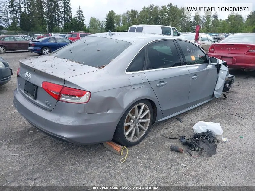 WAUFFAFL1GN008571 2016 Audi A4 2.0T Premium