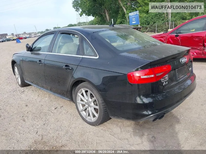 2016 Audi A4 2.0T Premium VIN: WAUFFAFL0GN010473 Lot: 39732836