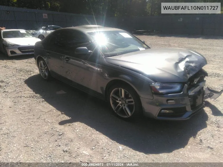 WAUBFAFL1GN011727 2016 Audi A4 2.0T Premium