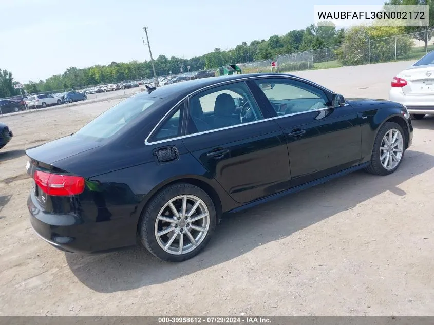 WAUBFAFL3GN002172 2016 Audi A4 2.0T Premium