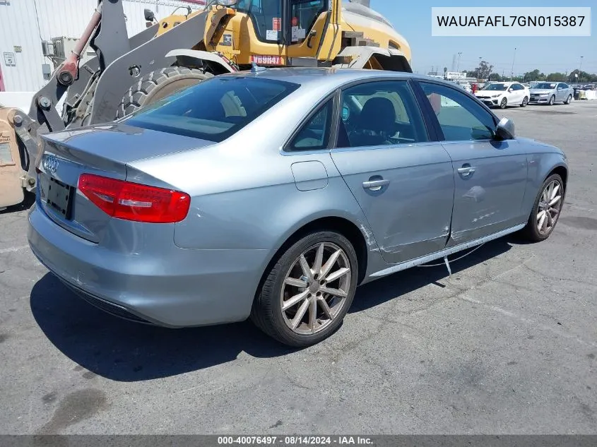 WAUAFAFL7GN015387 2016 Audi A4 2.0T Premium