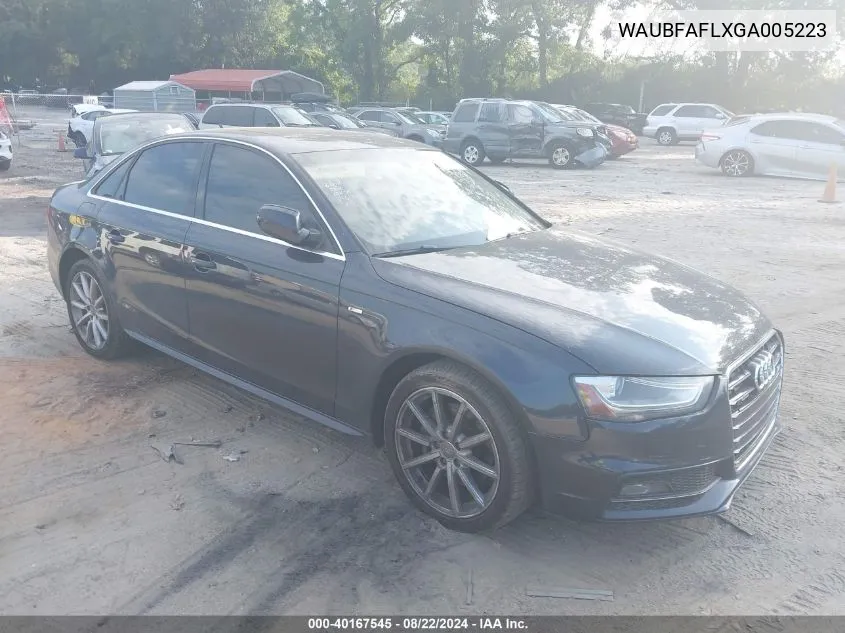 WAUBFAFLXGA005223 2016 Audi A4 2.0T Premium