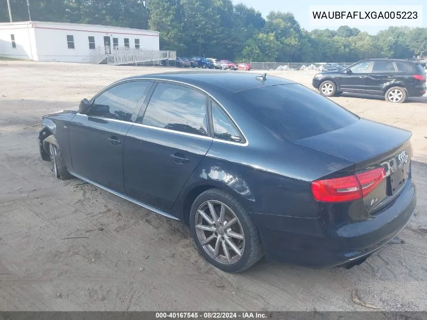 WAUBFAFLXGA005223 2016 Audi A4 2.0T Premium