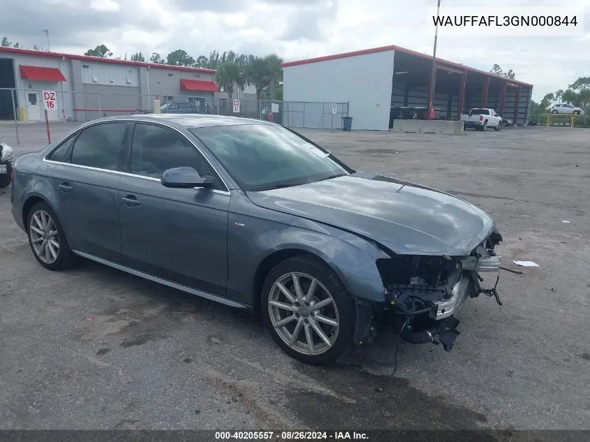 WAUFFAFL3GN000844 2016 Audi A4 2.0T Premium