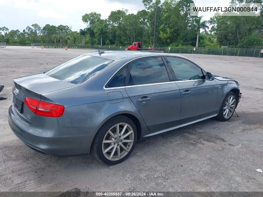 WAUFFAFL3GN000844 2016 Audi A4 2.0T Premium