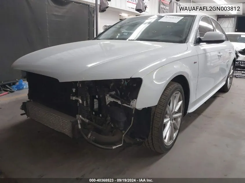 WAUAFAFL2GN003812 2016 Audi A4 2.0T Premium