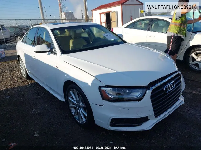 2016 Audi A4 Premium Plus S-Line VIN: WAUFFAFL1GN009316 Lot: 40433084