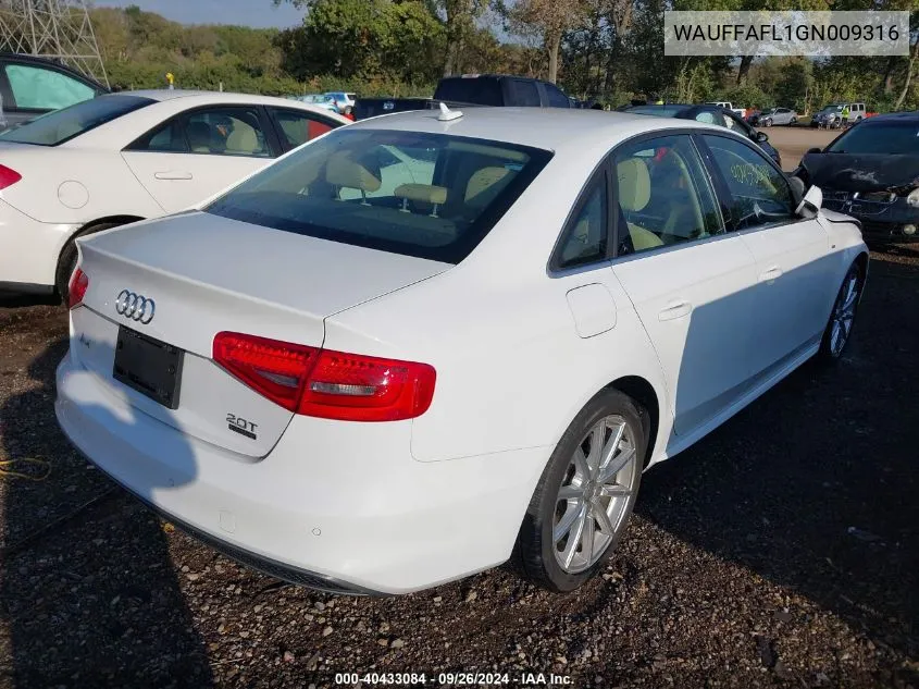 2016 Audi A4 Premium Plus S-Line VIN: WAUFFAFL1GN009316 Lot: 40433084