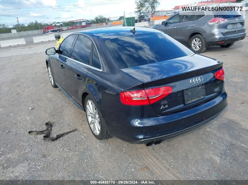 WAUFFAFL6GN003172 2016 Audi A4 2.0T Premium