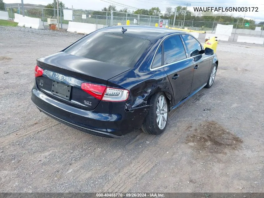 2016 Audi A4 2.0T Premium VIN: WAUFFAFL6GN003172 Lot: 40455770