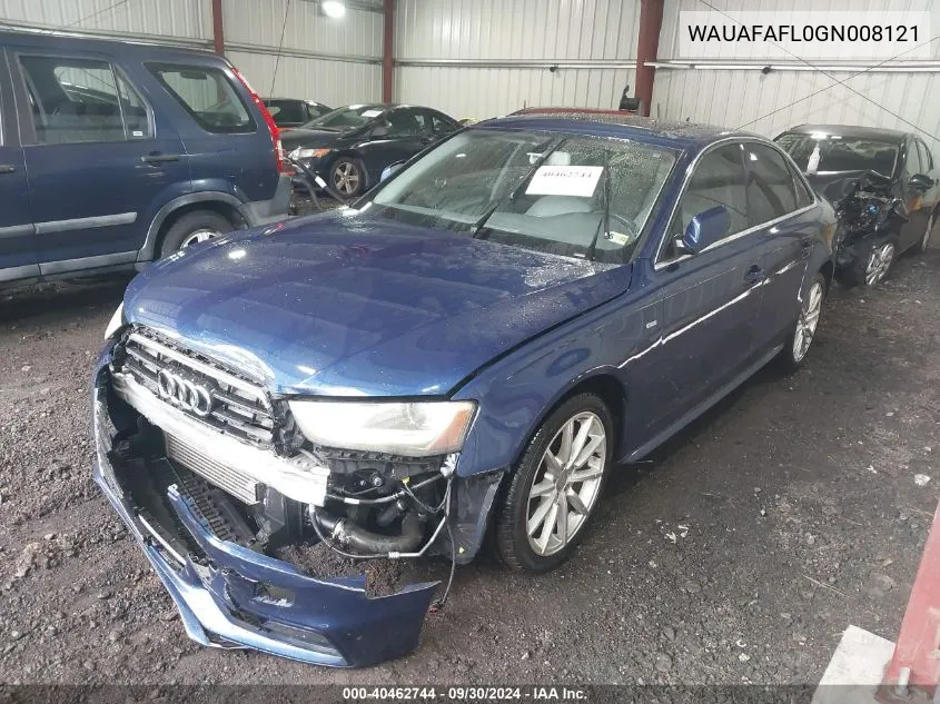 WAUAFAFL0GN008121 2016 Audi A4 2.0T Premium