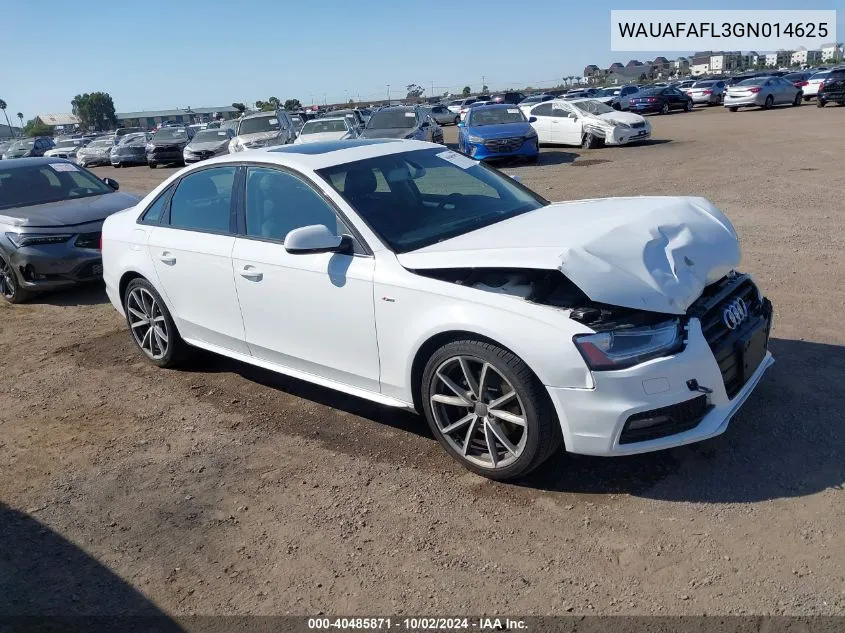 2016 Audi A4 2.0T Premium VIN: WAUAFAFL3GN014625 Lot: 40485871