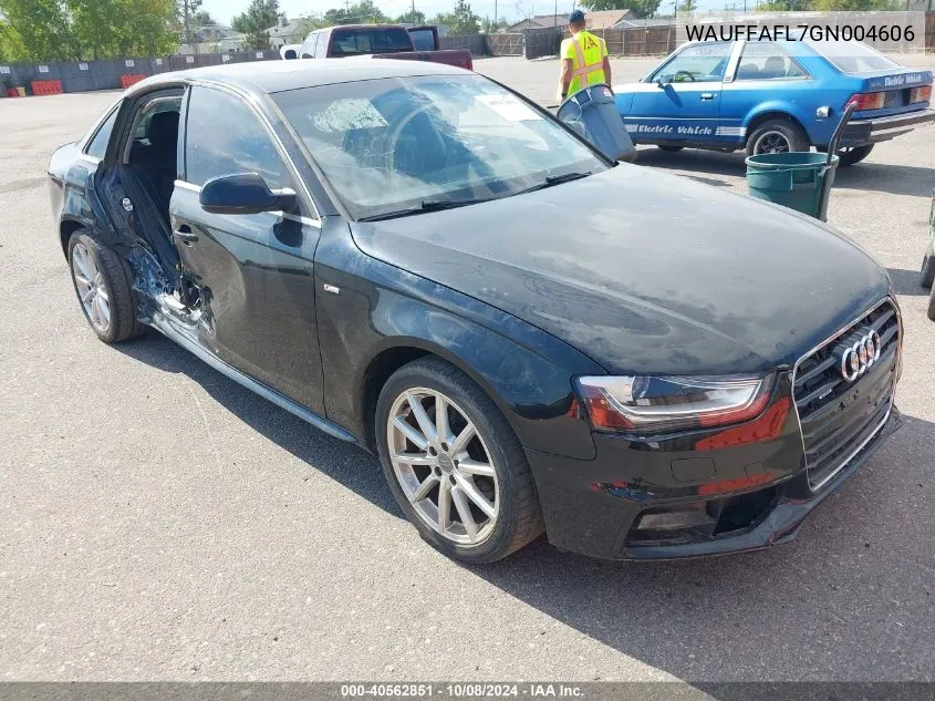 2016 Audi A4 2.0T Premium VIN: WAUFFAFL7GN004606 Lot: 40562851