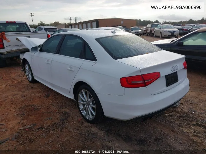 2016 Audi A4 2.0T Premium VIN: WAUAFAFL9GA006990 Lot: 40682724