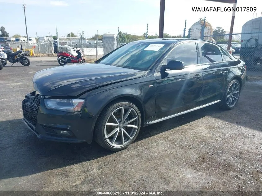 2016 Audi A4 2.0T Premium VIN: WAUAFAFL6GN017809 Lot: 40686213