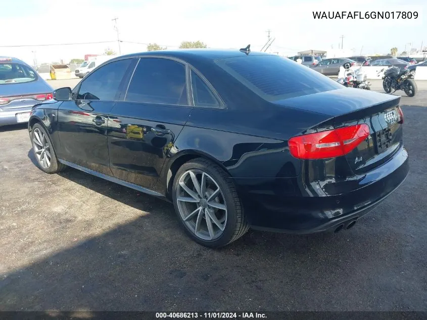 2016 Audi A4 2.0T Premium VIN: WAUAFAFL6GN017809 Lot: 40686213