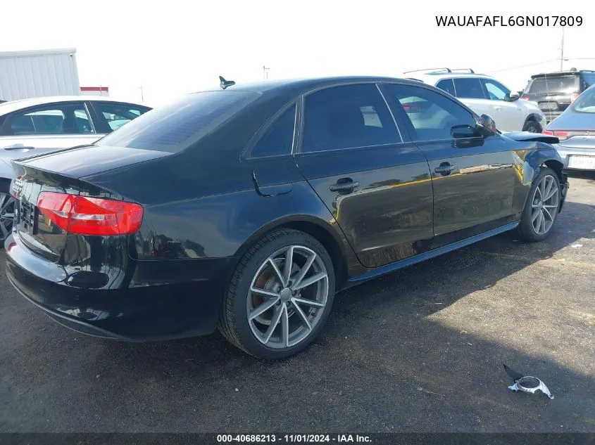 2016 Audi A4 2.0T Premium VIN: WAUAFAFL6GN017809 Lot: 40686213