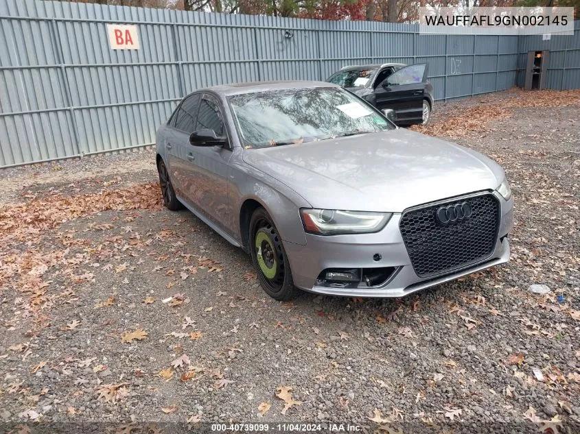 2016 Audi A4 2.0T Premium VIN: WAUFFAFL9GN002145 Lot: 40739099