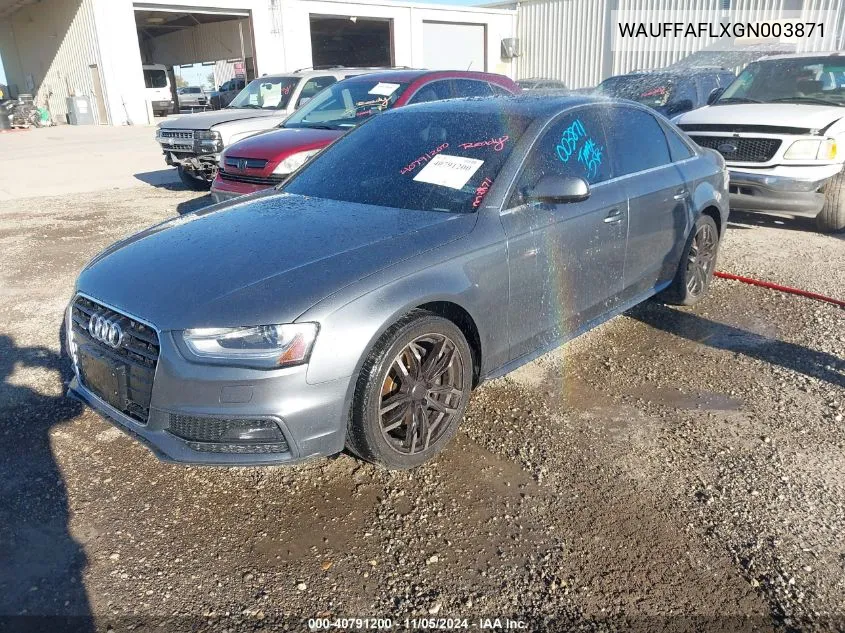 2016 Audi A4 2.0T Premium VIN: WAUFFAFLXGN003871 Lot: 40791200