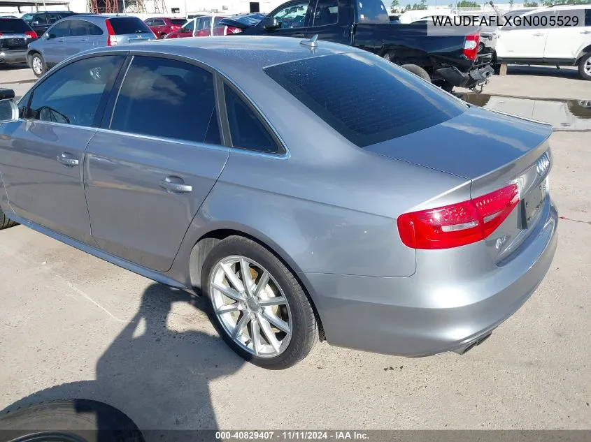 2016 Audi A4 2.0T Premium VIN: WAUDFAFLXGN005529 Lot: 40829407