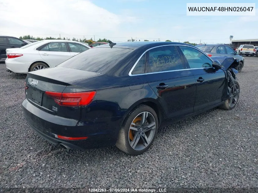 WAUCNAF48HN026047 2017 Audi A4