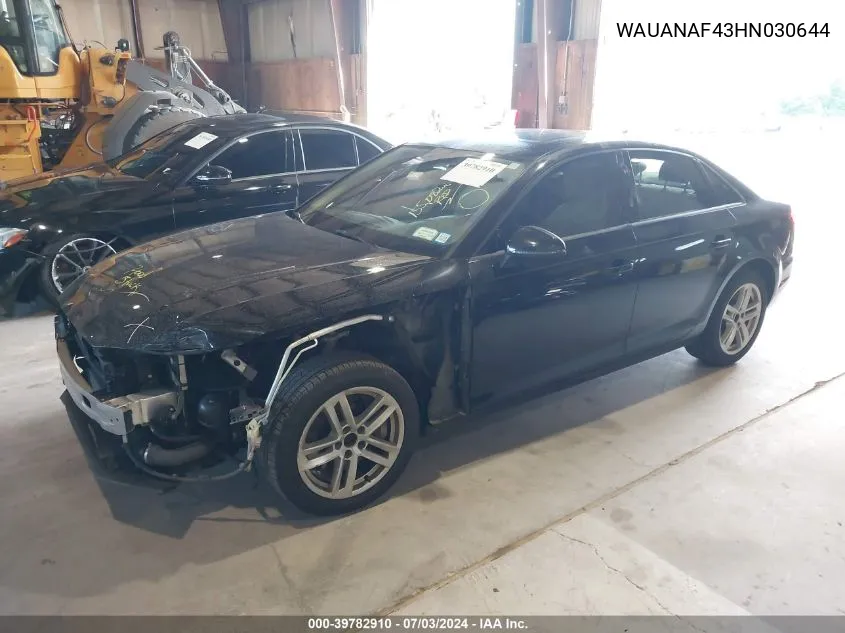 WAUANAF43HN030644 2017 Audi A4 2.0T Premium