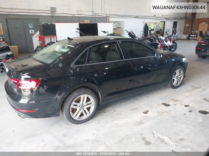 WAUANAF43HN030644 2017 Audi A4 2.0T Premium