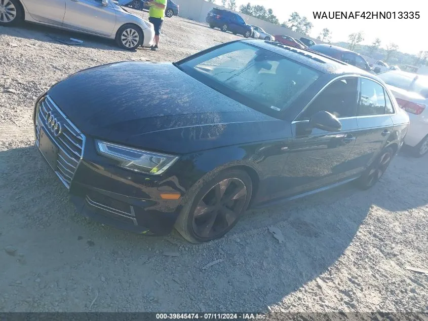 WAUENAF42HN013335 2017 Audi A4 2.0T Premium