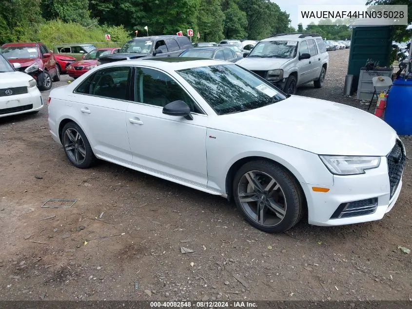 WAUENAF44HN035028 2017 Audi A4 2.0T Premium