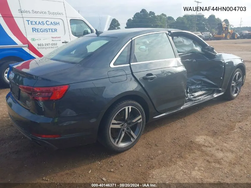 WAUENAF44HN004703 2017 Audi A4 Premium Plus