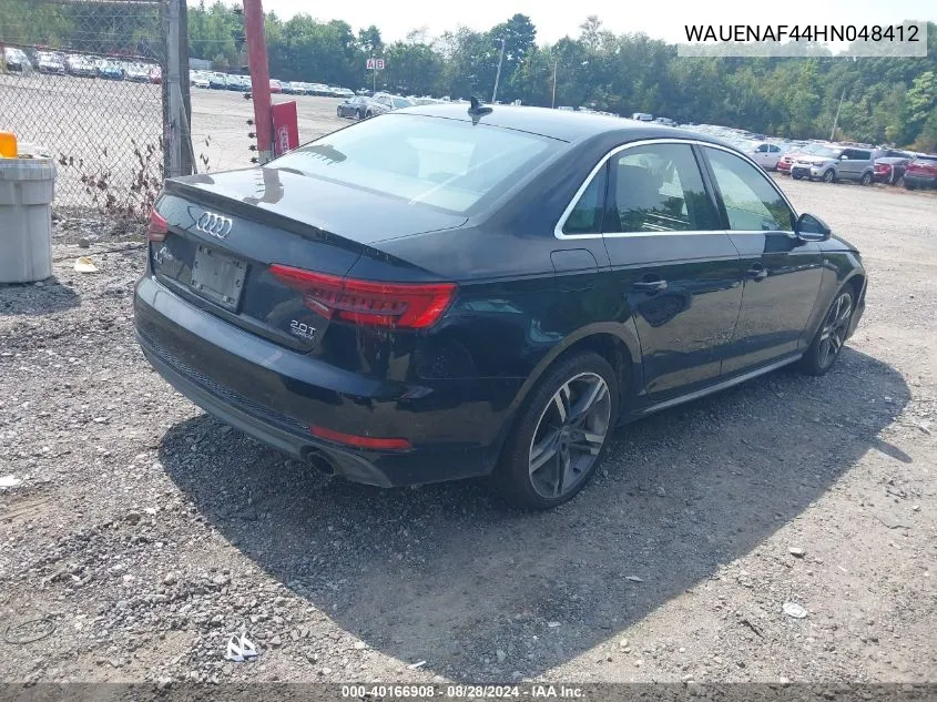 WAUENAF44HN048412 2017 Audi A4 2.0T Premium